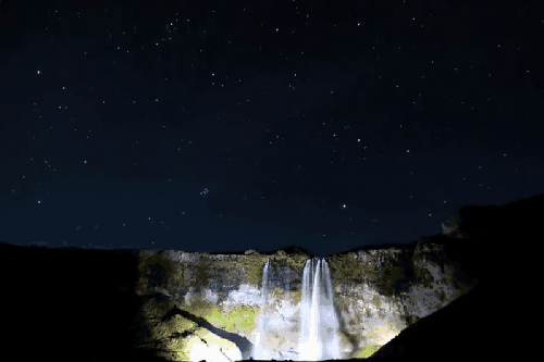 3分钟人生 冰岛 夜晚 星空 瀑布 灯光 纪录片 风景
