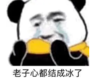 暴漫 文字表情包 老子心都结成冰了 熊猫头 搞笑 逗