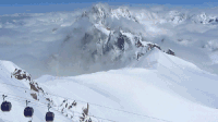 老鹰 滑雪 雪山  飞翔