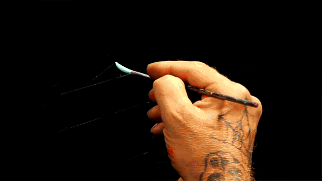 手掌 画笔 纹身 艺术