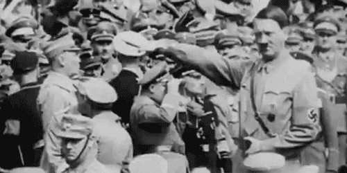 希特勒gif动态图片,二战历史敬礼检阅动图表情包下载