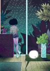 孤单 二次元 少女 雨夜