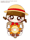 海贼王 小女孩 眨眼 欢乐