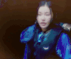 美女 模糊 蓝色 迷茫