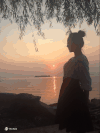 夕阳 黄昏 金色 天空