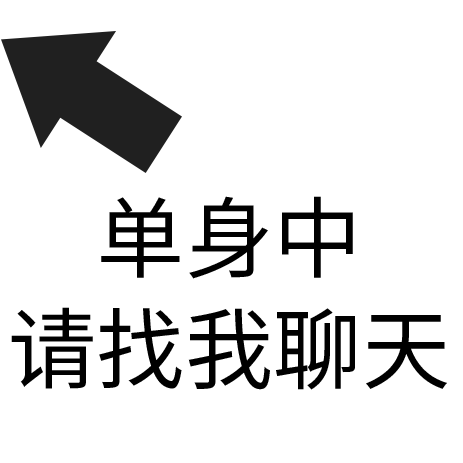 状态表情包 单身中请找我聊天 soogif soogif出品