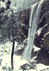 瀑布 雪景 壮观 壁纸