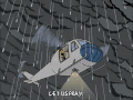 直升机 灯光 下雨 动漫