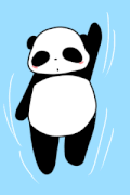游泳 卡通 熊猫 萌 可爱 搞笑 滚滚