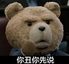 泰迪熊 你丑你先说 衣服 大头 得瑟 装逼 搞笑