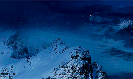 雪山 航拍 美景 夜晚