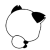 卡通 心碎 猫咪 黑白