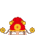 卡通 财神 红色 张嘴