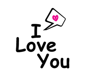 贴纸 I love you 爱你 文字 撩