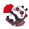 卡通 红包 熊猫 摇椅