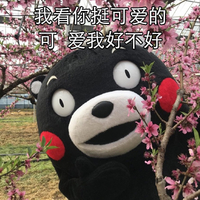 卡通 红脸蛋 花朵 看你挺可爱的 可爱我好不好