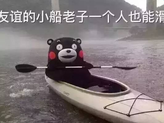 熊本熊 可爱 呆萌 斗图 友谊的小船老子一个人也能滑