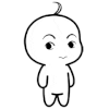 卡通 眨眼 石猫潮音 可爱