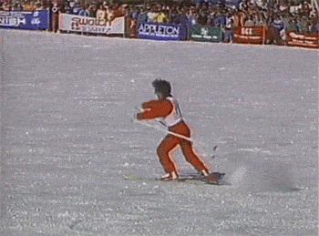 滑雪 80年代 运动员 表演 赛场 skiing