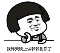 暴漫 文字表情包 我昨晚晚上做梦梦到你了 搞笑 逗 沙雕