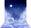 卡通 贴纸 星空 中秋节 月亮
