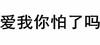 恶搞 文字 黑白 爱我你怕了吗