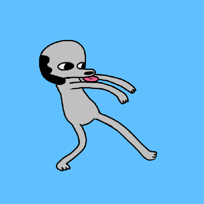 小狗 伸舌头 跳舞 动作