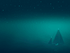 星空 蓝色 灯光 漂浮