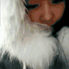美女 可爱 白毛 黑色