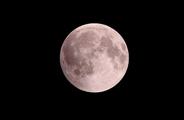 月亮 月食半月 天空