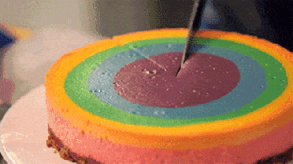 彩虹 蛋糕 好看 漂亮