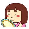 女孩 照镜子 自恋 美美的