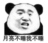 暴漫 熊猫头 月亮不睡我不睡 可爱 搞笑 逗