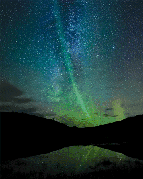 北极光 northern lights nature 自然 美景 变幻 奇观 星空 渐变