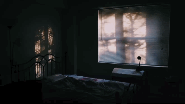 窗户 影子 玻璃 床