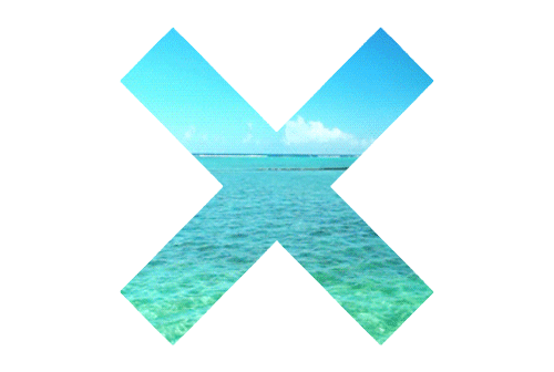 字母X 海洋 蓝天 白云 晴 ocean nature