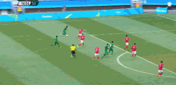 奥运会 里约奥运会 男足 尼日利亚 丹麦 赛场瞬间 米克尔 推射 破门