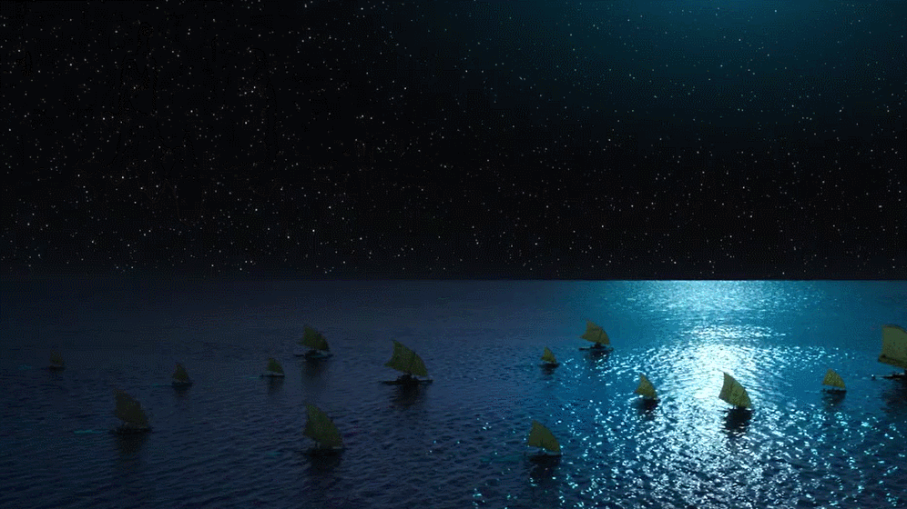 二次元 冒险动作片 动画片 夜景 海洋奇缘