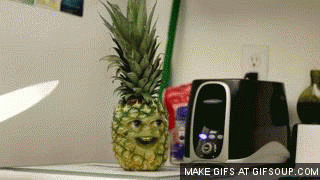 菠萝 pineapple 切 搞笑
