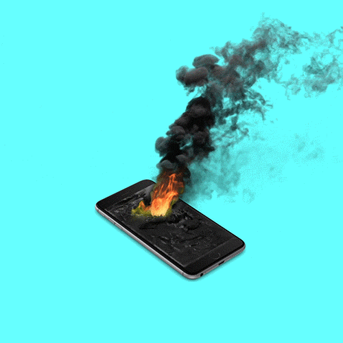 火 ,烟, 电话 ,手机, 坏了 ,烧,