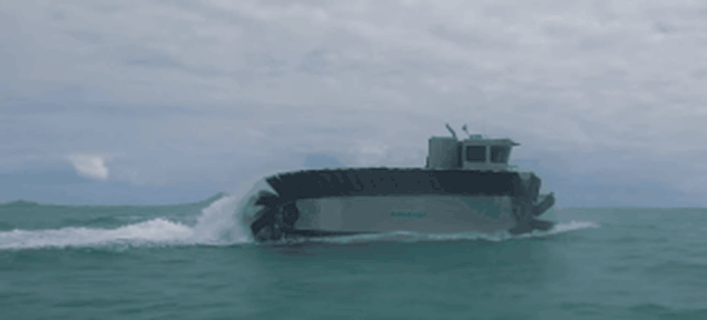 气垫船 hovercraft 海中 运转