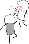 小人 斗图 搞笑 可爱 打架