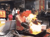烧烤界的高手 厉害了 服气 搞笑
