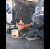 修车 废气 熏黑了
