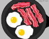 培根 插画 油炸 荷包蛋 bacon food