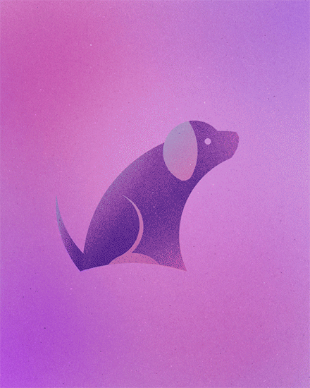 狗 动物 紫色 圆圈