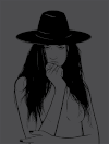 帽子 手势 恐怖 少女