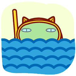 哈咪猫 潜水 海底 蓝色