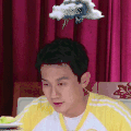 李晨 大黑牛 跑男 发呆 乌云