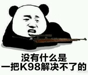 熊猫头 没有什么 k98解决不了 斗图 搞笑 猥琐
